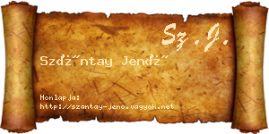 Szántay Jenő névjegykártya